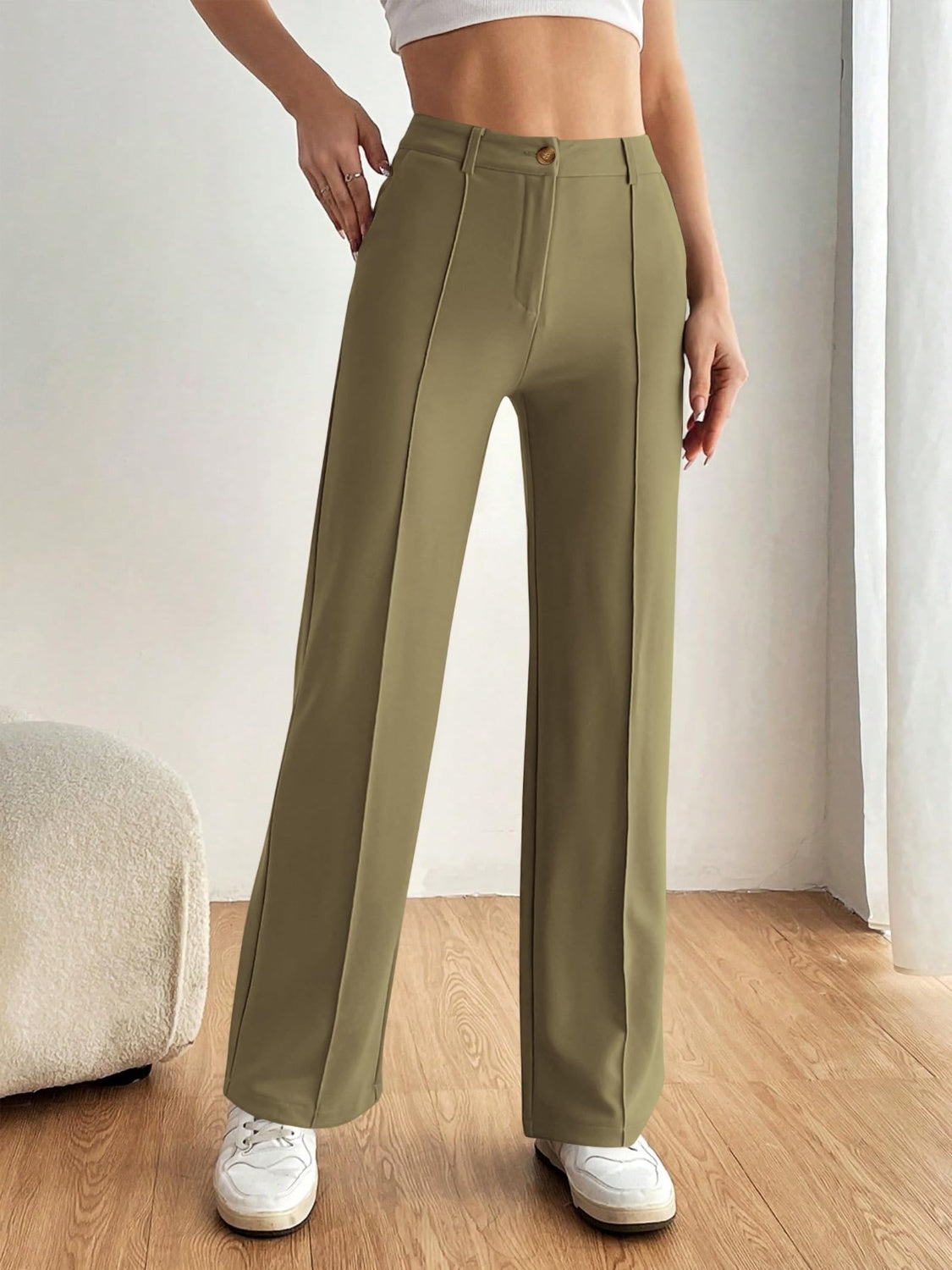 High Waist Wide Leg Pants