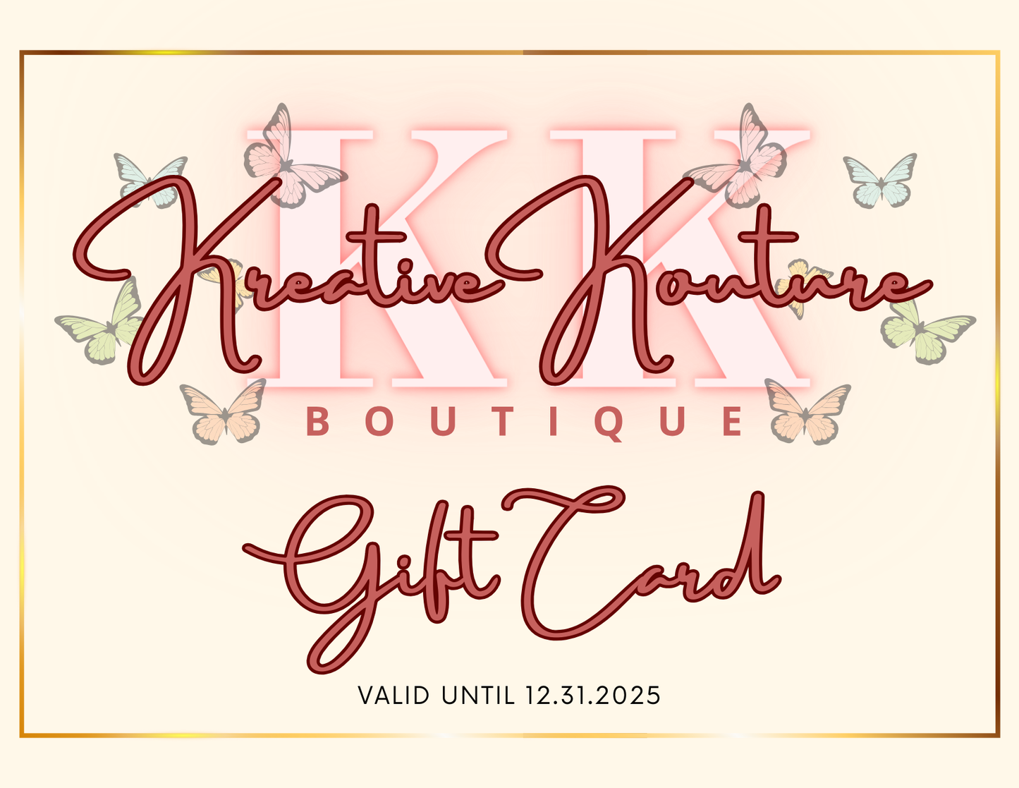 Kreative Kouture Gift Card