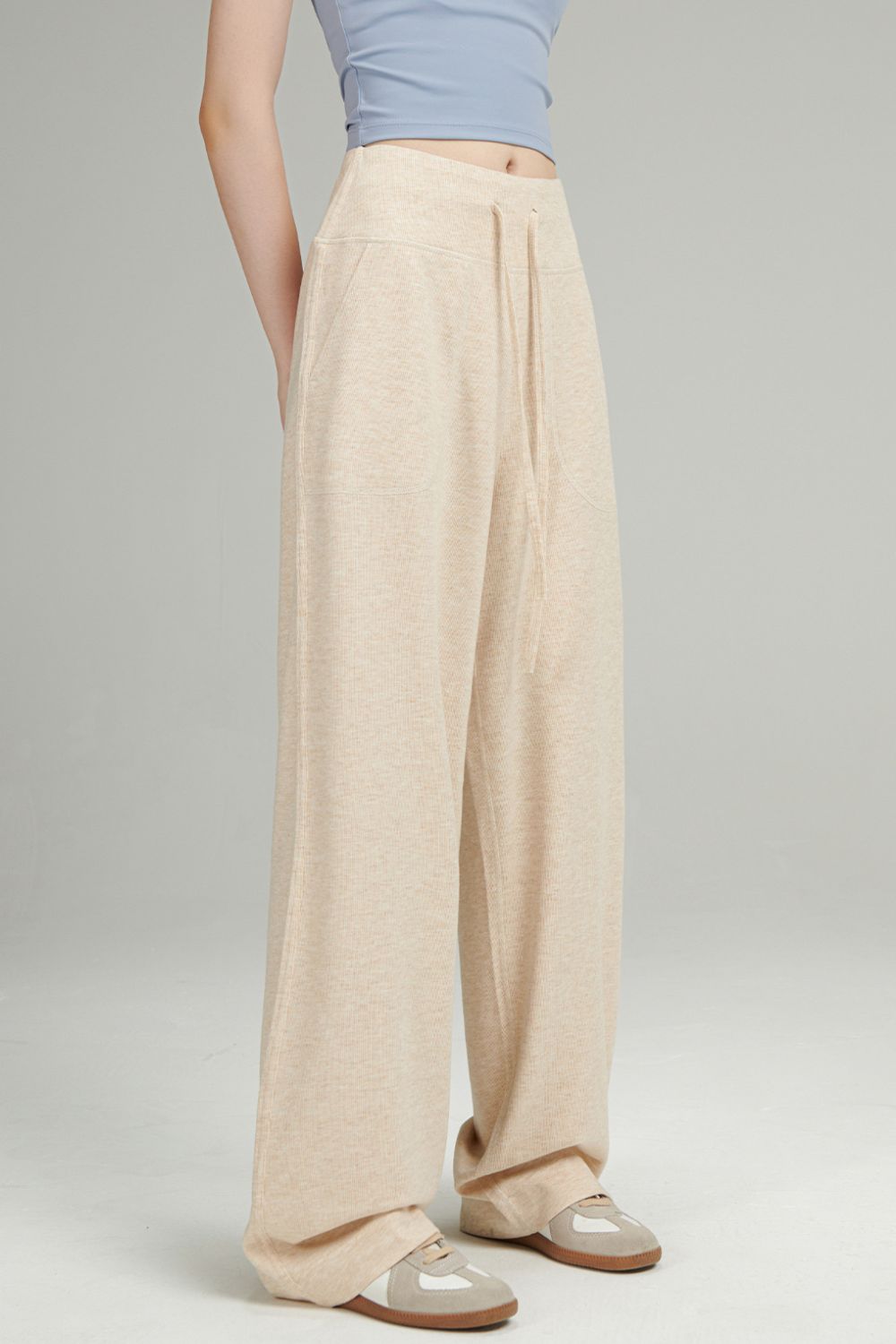 Basic Bae Drawstring Wide Leg Pants with Pockets