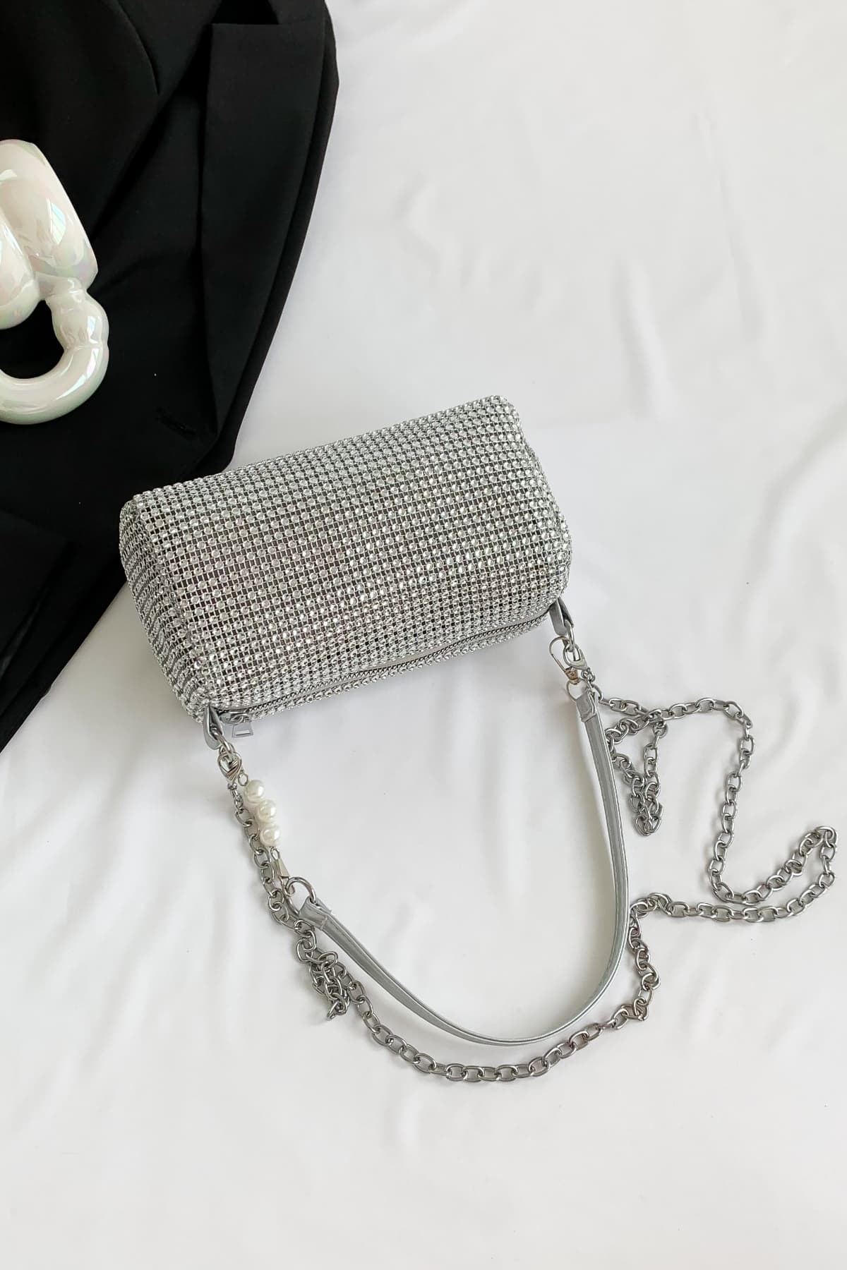 Openwork Crossbody Bag with Removable Strap